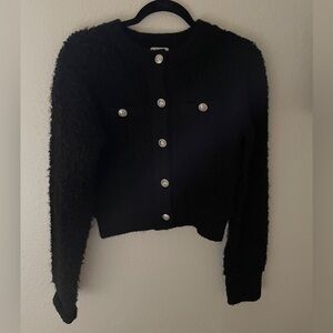 Women’s wool blend black cardigan